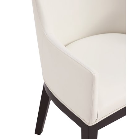 Manhattan Comfort Gansevoort Faux Leather Dining Armchair in Cream - Set of 2 2-DC051AR-CR